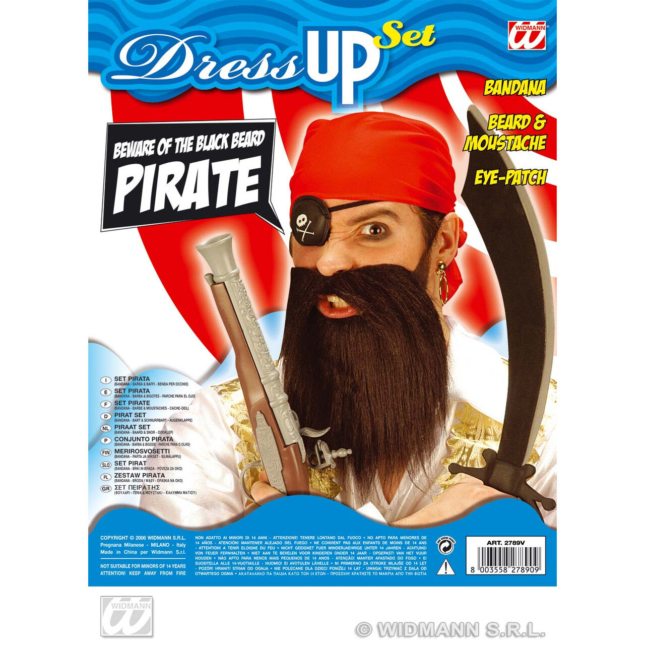 Op deze afbeelding zie je een Accessoires, van het merk Widmann. Piratenset