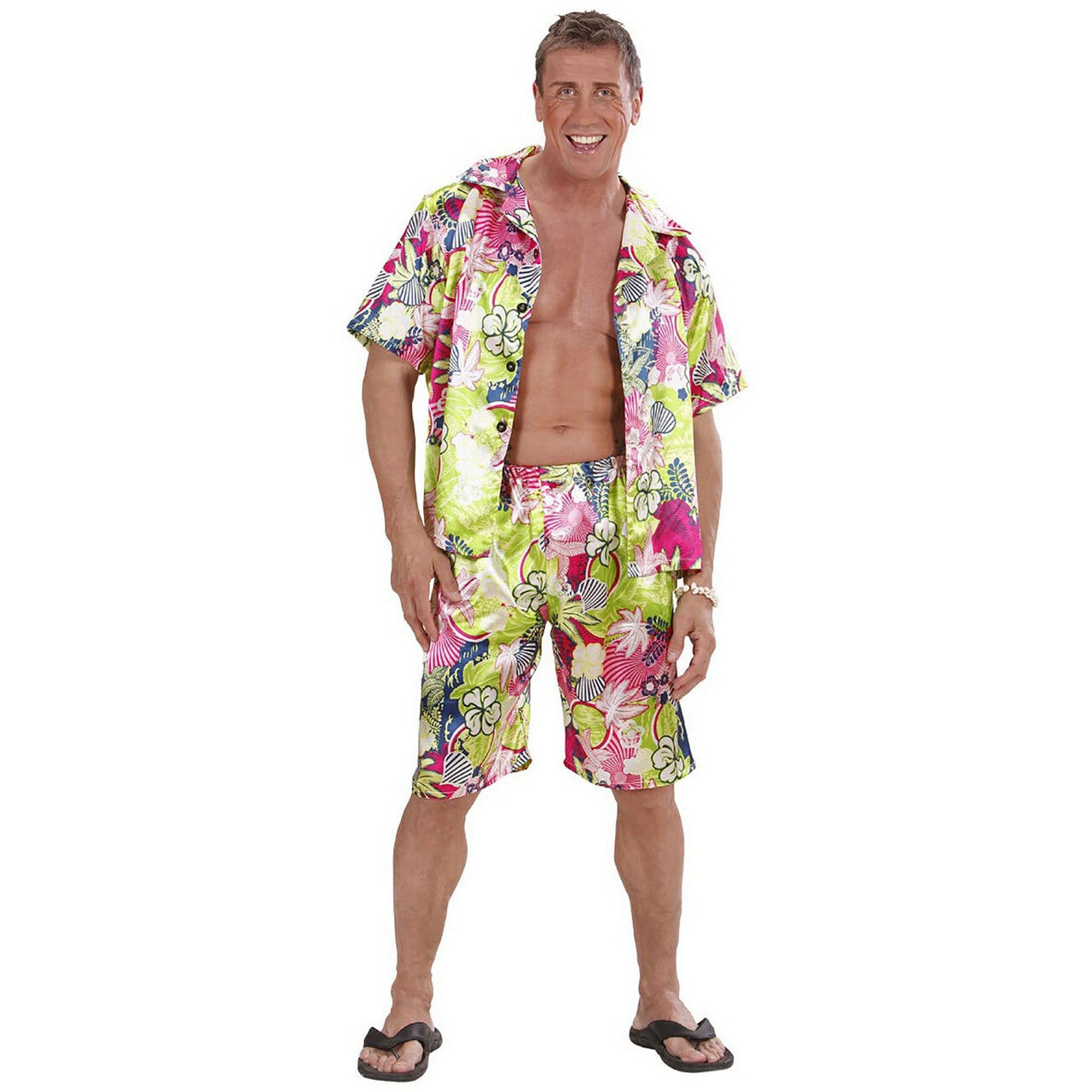 Op deze afbeelding zie je een Kostuums, van het merk Widmann. Aloha Hawaiiaanse Man Kostuum