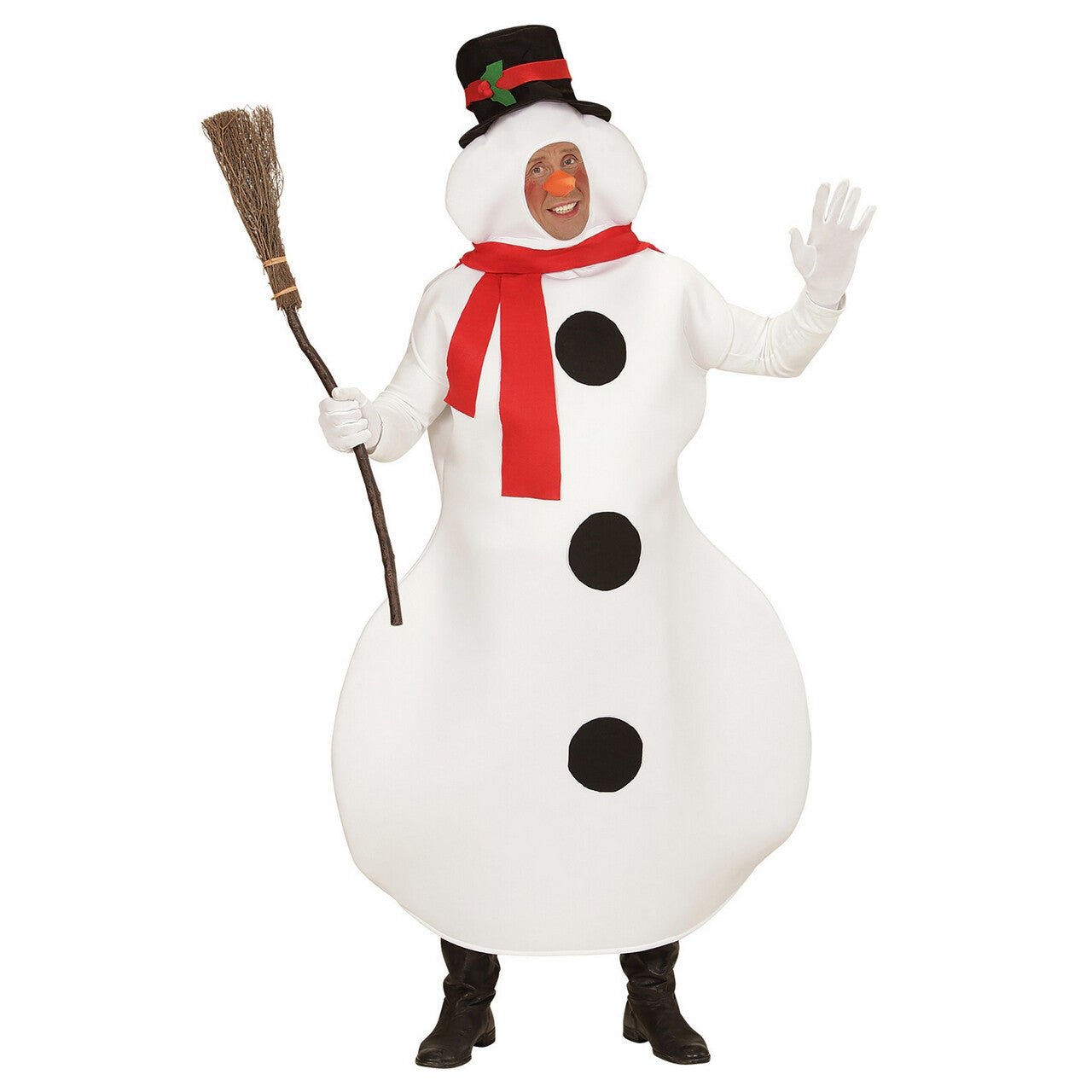 Op deze afbeelding zie je een Kostuums, van het merk Widmann. Mascotte Sneeuwpop Man Kostuum