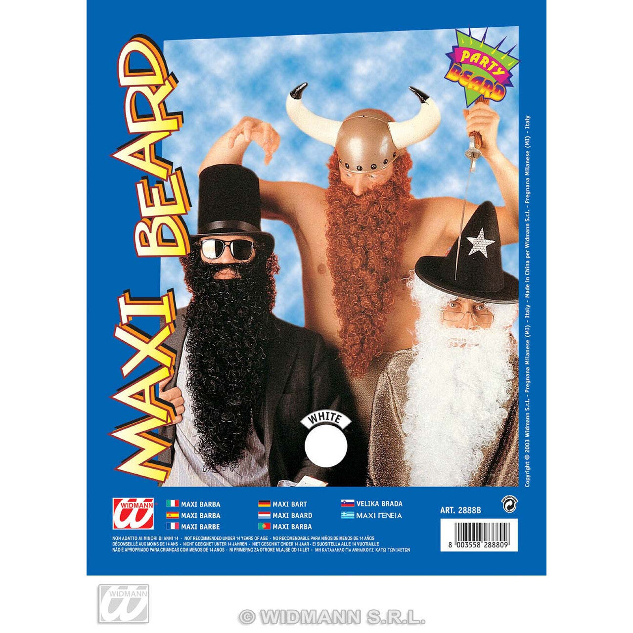 Op deze afbeelding zie je een Accessoires, van het merk Widmann. Grote Baard Met Snor, Wit