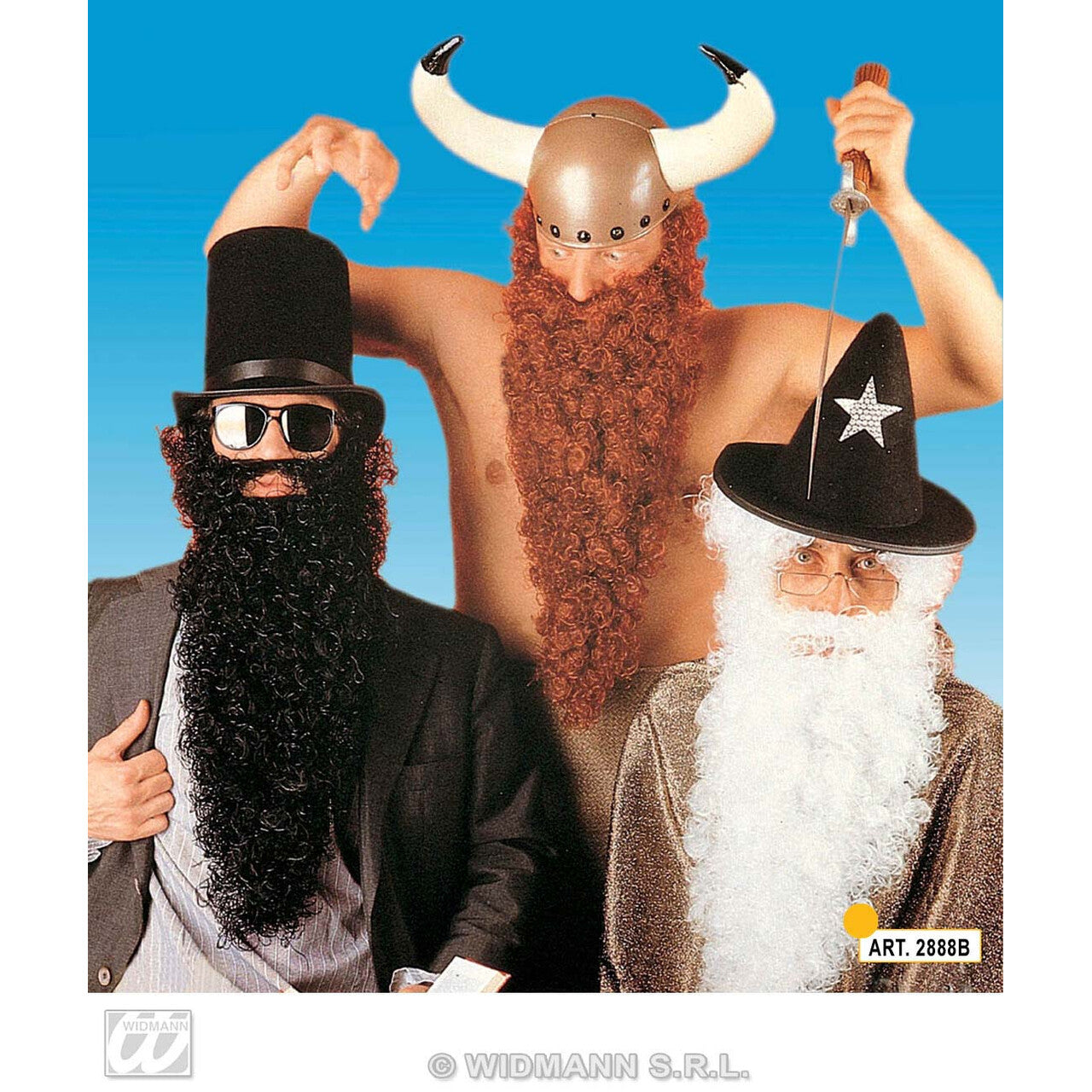 Op deze afbeelding zie je een Accessoires, van het merk Widmann. Grote Baard Met Snor, Wit