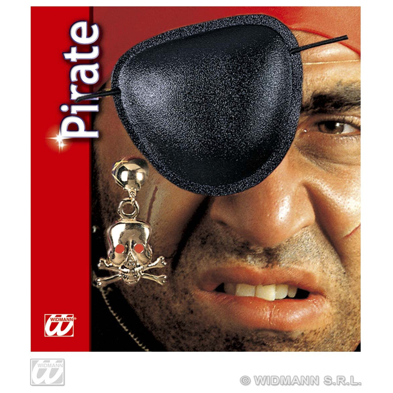 Op deze afbeelding zie je een Accessoires, van het merk Widmann. Ooglap Piraat Met Oorring