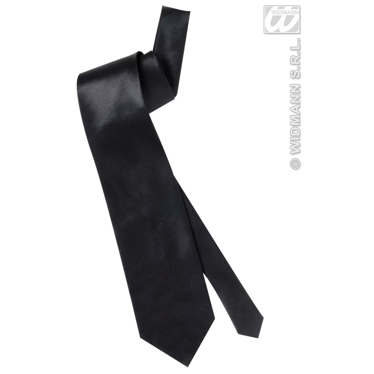 Op deze afbeelding zie je een Accessoires, van het merk Widmann. Satijnen Stropdas Zwart