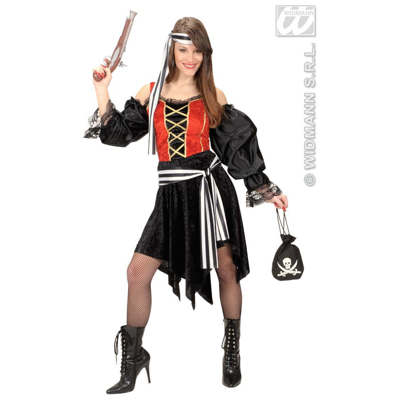 Op deze afbeelding zie je een Accessoires, van het merk Widmann. Piraten Juwelentasje