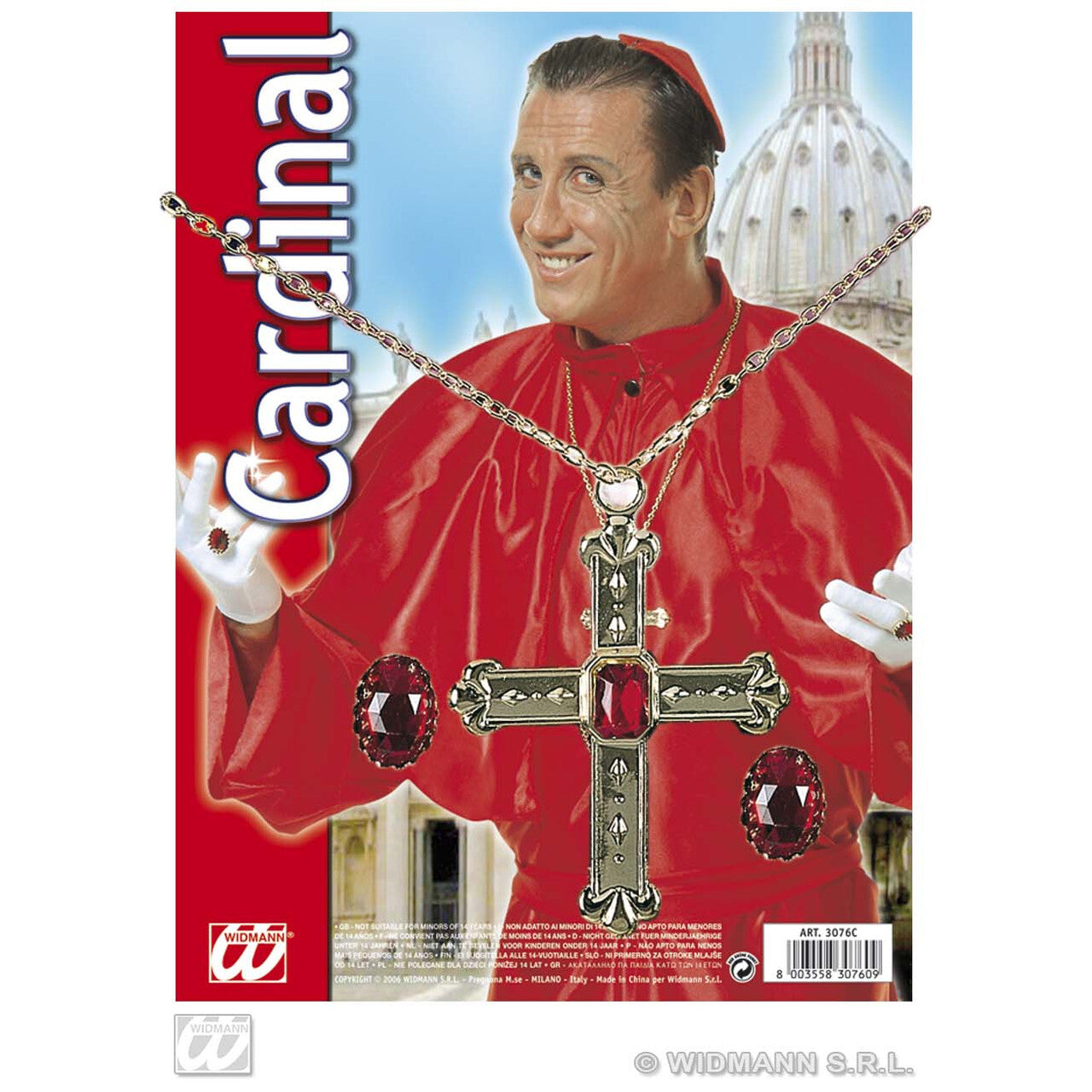 Op deze afbeelding zie je een Accessoires, van het merk Widmann. Kardinaal Set