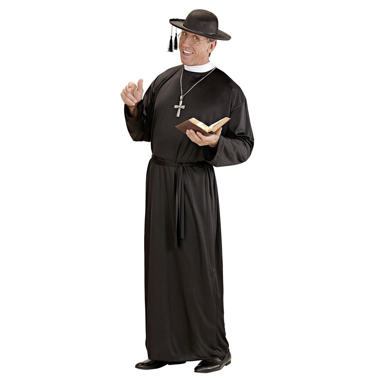 Op deze afbeelding zie je een Kostuums, van het merk Widmann. Zegenende Priester Kostuum Man