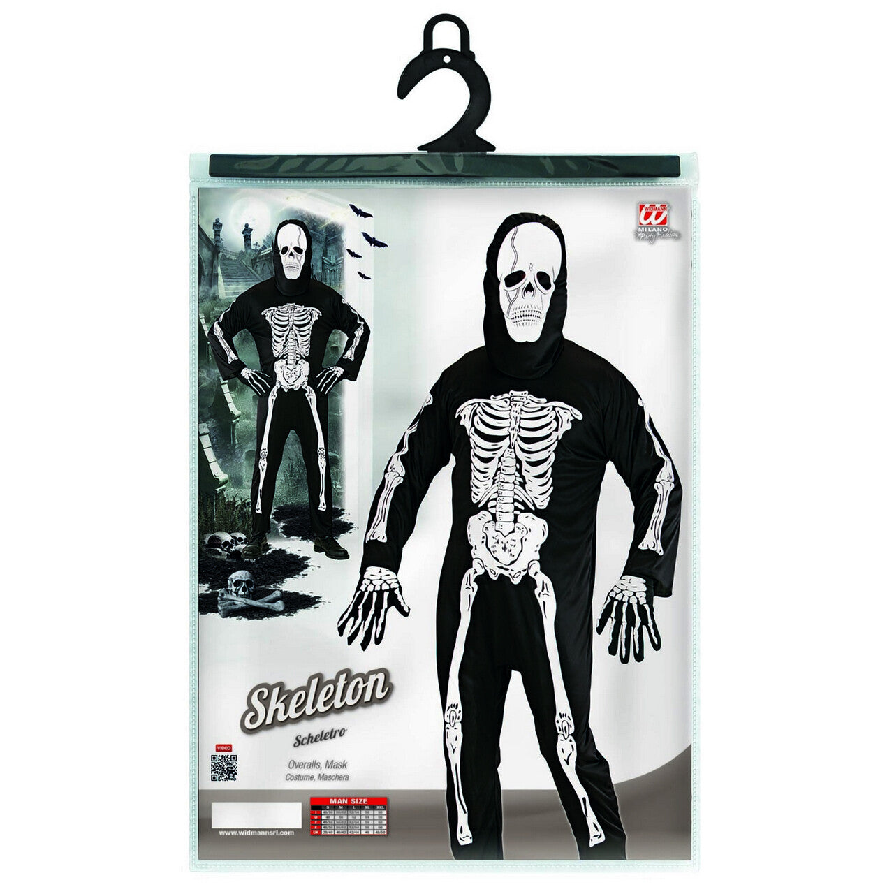 Op deze afbeelding zie je een Kostuums, van het merk Widmann. Mr. Skeleton Rontgen Kostuum Man