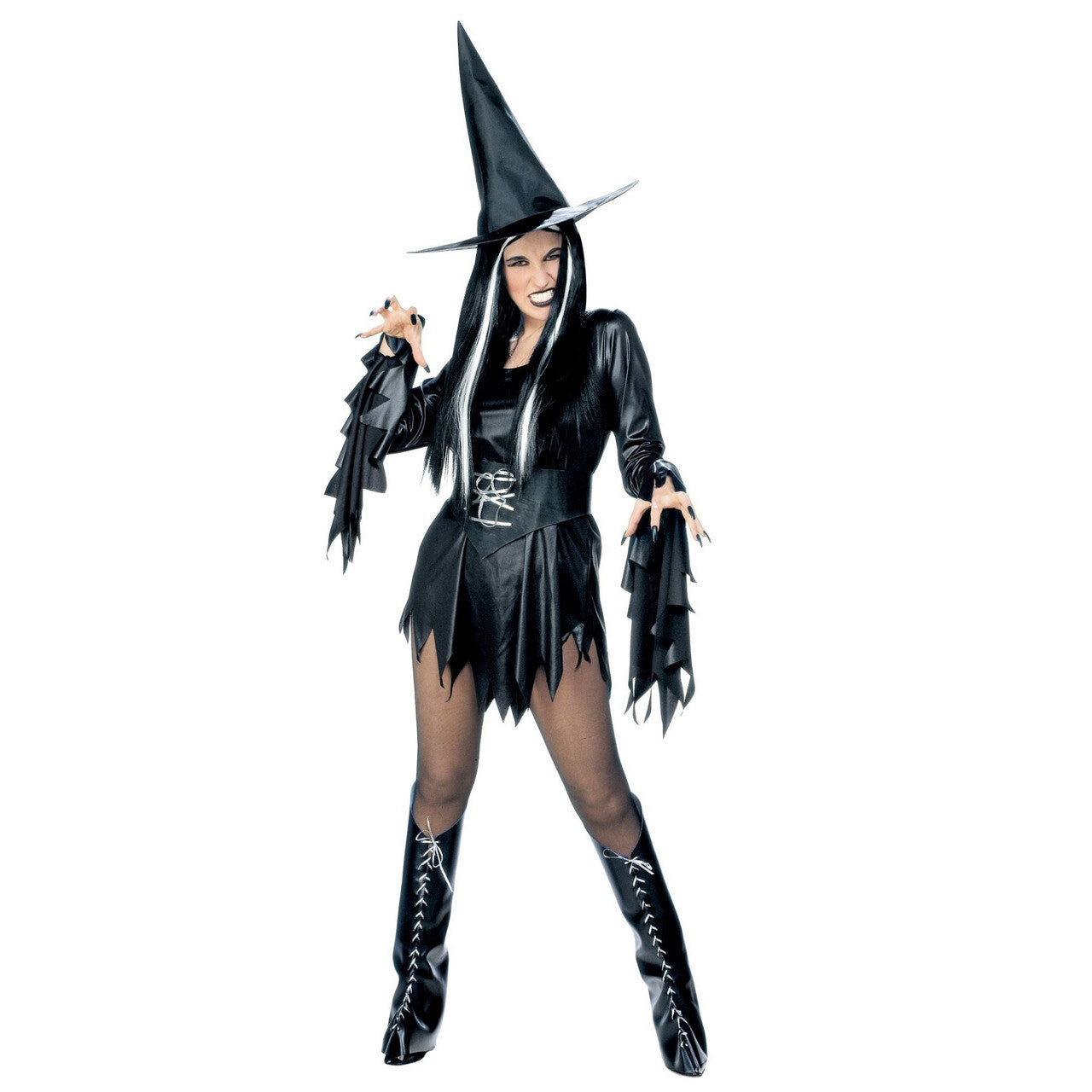 Op deze afbeelding zie je een Kostuums, van het merk Widmann. Dark Spicy Witch Kostuum Vrouw