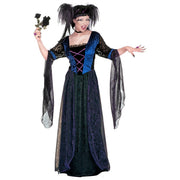 Op deze afbeelding zie je een Kostuums, van het merk Widmann. Gothic Princess Luxe Gothica Kostuum Vrouw
