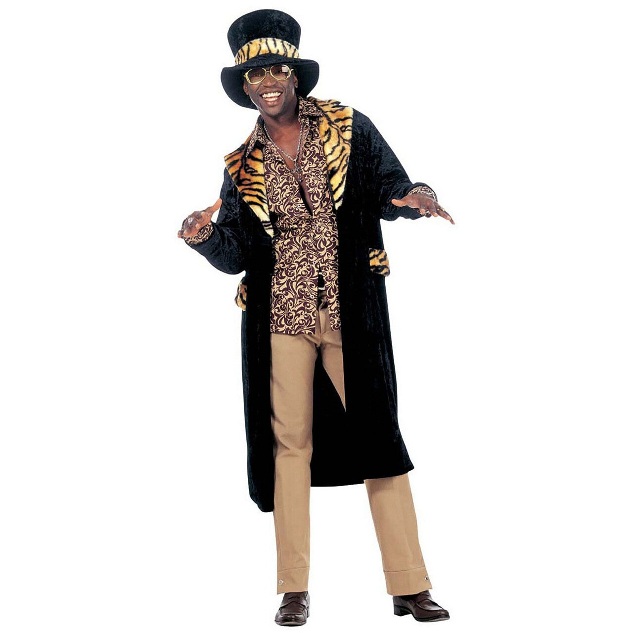 Op deze afbeelding zie je een Kostuums, van het merk Widmann. Big Daddy, Fluweel King Of Pimps Kostuum Man
