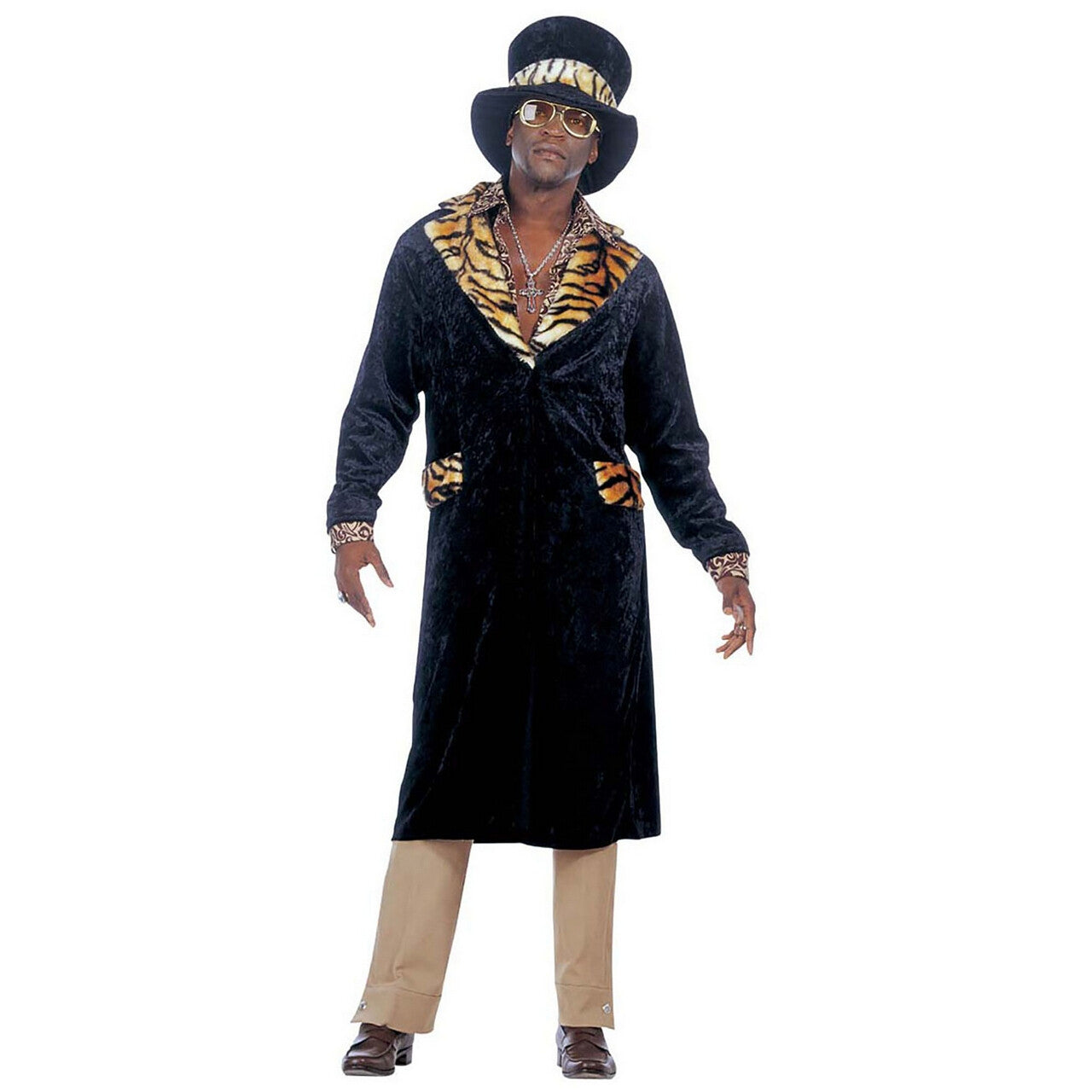Op deze afbeelding zie je een Kostuums, van het merk Widmann. Big Daddy, Fluweel King Of Pimps Kostuum Man