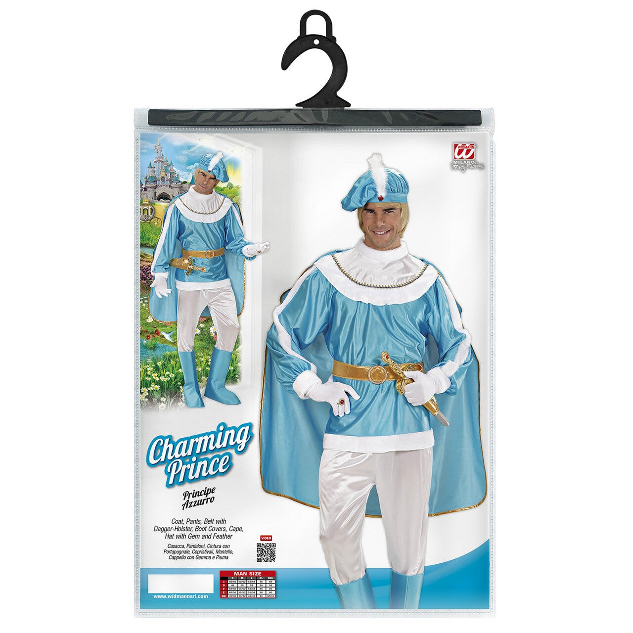 Op deze afbeelding zie je een Kostuums, van het merk Widmann. Bourgondische Blauwe Prins Kostuum Man