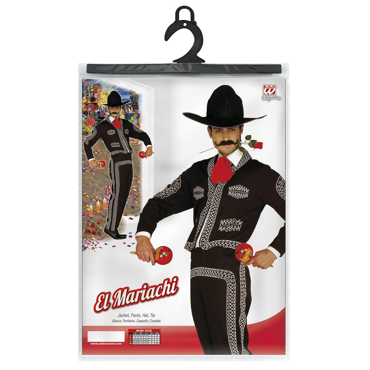 Op deze afbeelding zie je een Kostuums, van het merk Widmann. Mexicaanse Mariachi Man Kostuum
