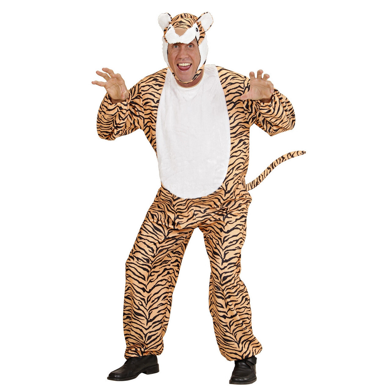 Op deze afbeelding zie je een Kostuums, van het merk Widmann. Tijger Compleet Kostuum Man