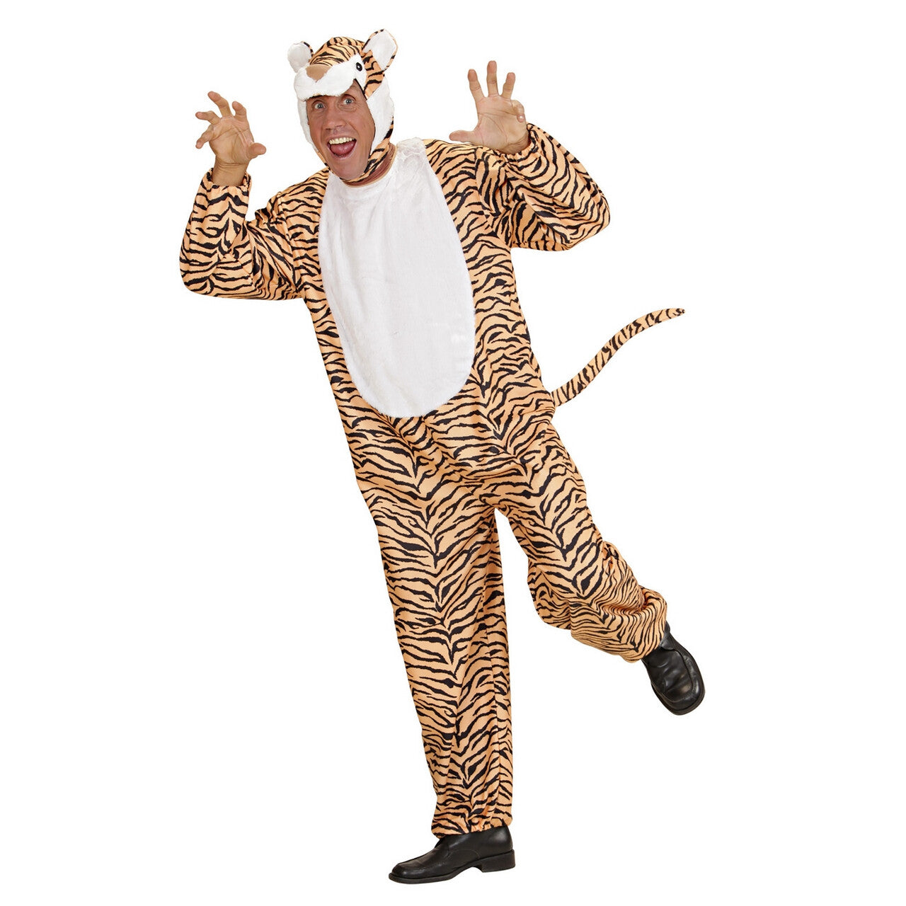 Op deze afbeelding zie je een Kostuums, van het merk Widmann. Tijger Compleet Kostuum Man