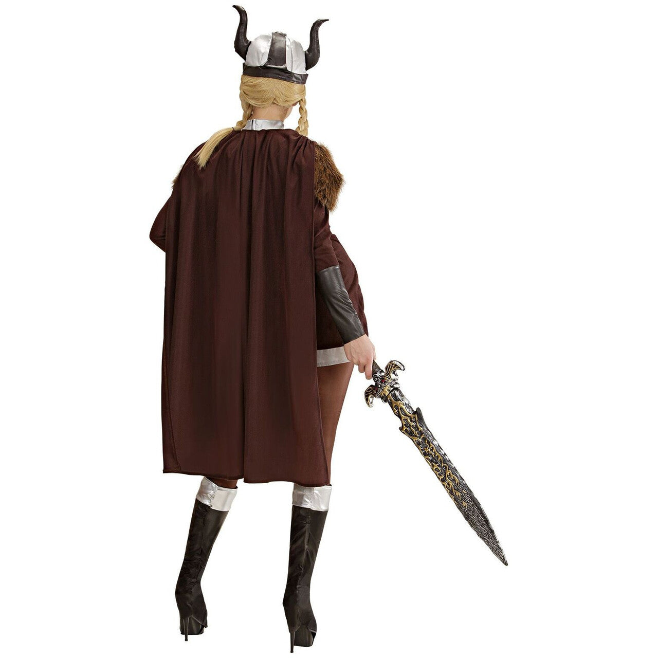 Op deze afbeelding zie je een Kostuums, van het merk Widmann. Luxe Viking Viktoria Kostuum Vrouw