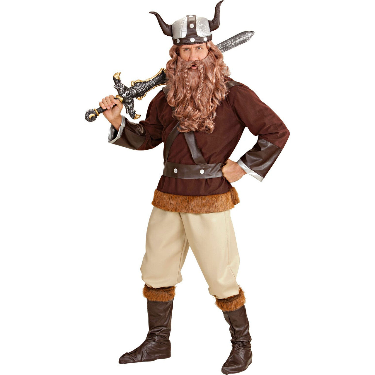 Op deze afbeelding zie je een Kostuums, van het merk Widmann. Viking Velkan Scandic Kostuum Man