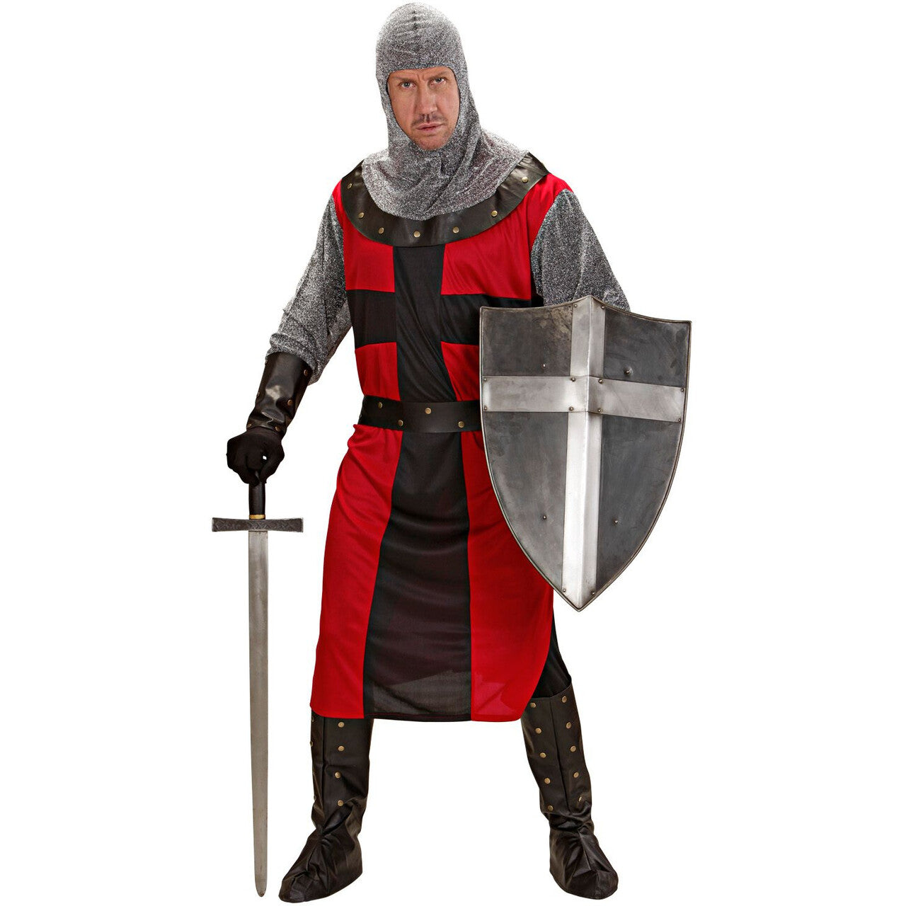 Op deze afbeelding zie je een Kostuums, van het merk Widmann. Ridder Donkere Tijden Ronde Tafel XL Kostuum Man