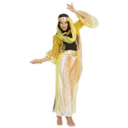 Op deze afbeelding zie je een Kostuums, van het merk Widmann. Geklede Harem Danseres Luxe Kostuum Vrouw