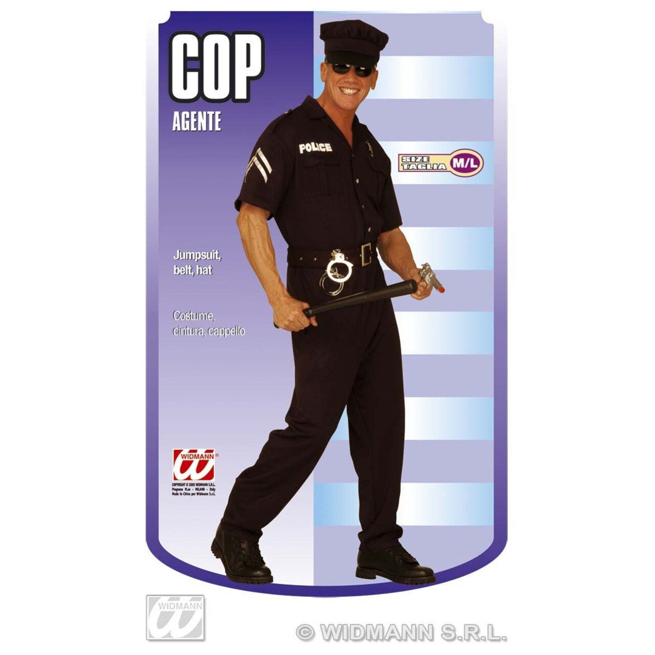 Op deze afbeelding zie je een Kostuums, van het merk Widmann. Agent Mr Officer Kostuum Man