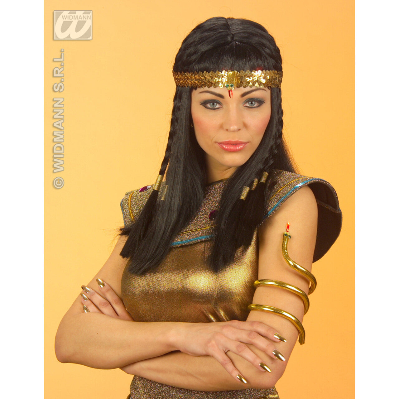 Op deze afbeelding zie je een Accessoires, van het merk Widmann. Buigbare Egyptische Slangen Armband