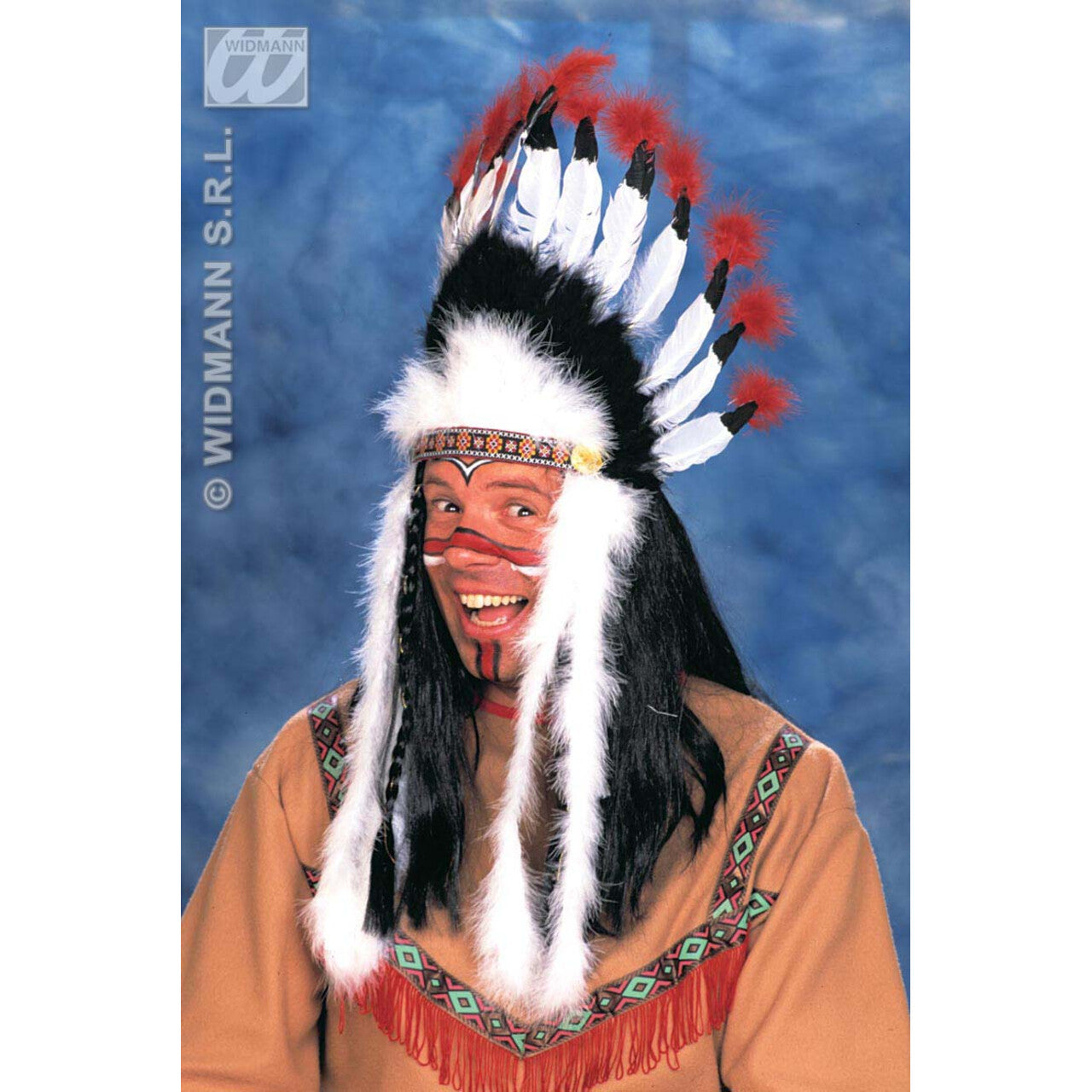 Op deze afbeelding zie je een Accessoires, van het merk Widmann. Indianentooi Sitting Bull