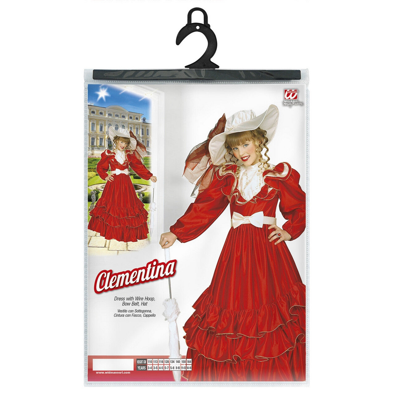 Op deze afbeelding zie je een Kostuums, van het merk Widmann. Clementine Kostuum Meisje