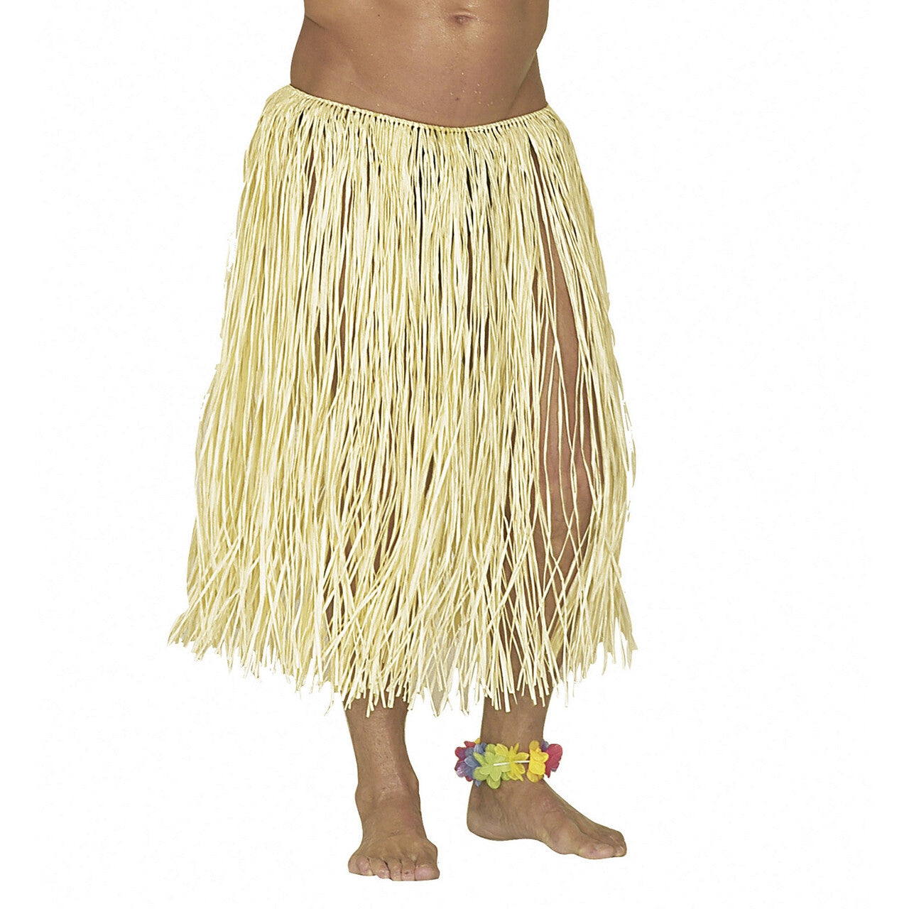 Op deze afbeelding zie je een Kostuums, van het merk Widmann. Hawaiirokje Naturel