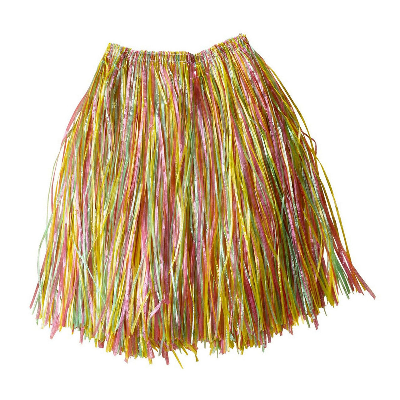 Op deze afbeelding zie je een Kostuums, van het merk Widmann. Hawaiirokje Stro Meerkleurig 55 Centimeter