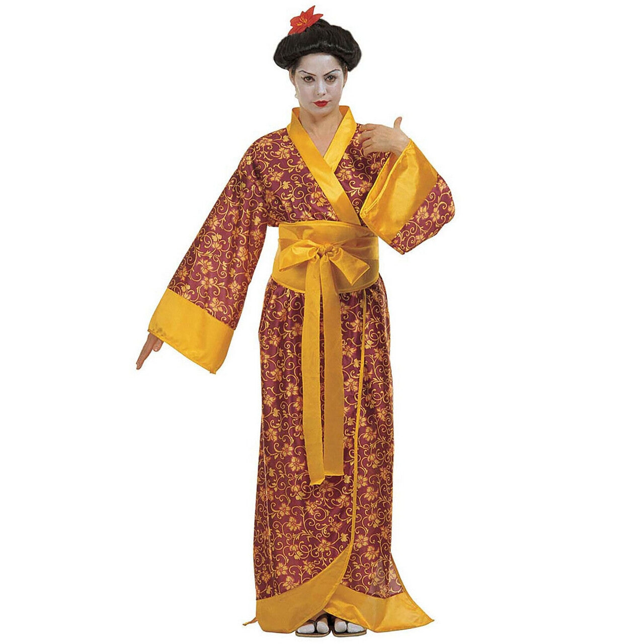 Op deze afbeelding zie je een Kostuums, van het merk Widmann. Geisha Kyoto Dame Kostuum Vrouw