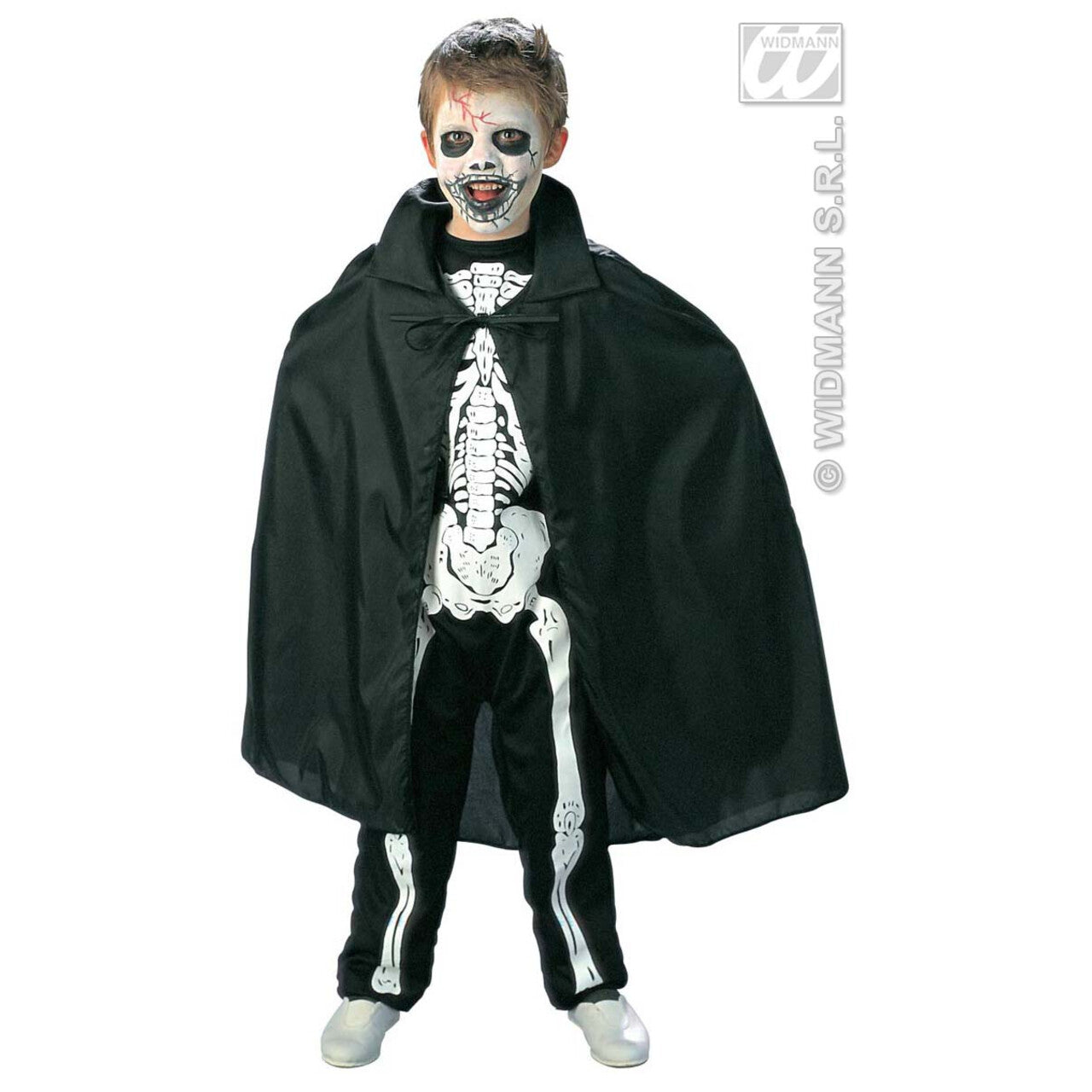 Op deze afbeelding zie je een Accessoires, van het merk Widmann. Zwarte Cape Kind 90 Centimeter