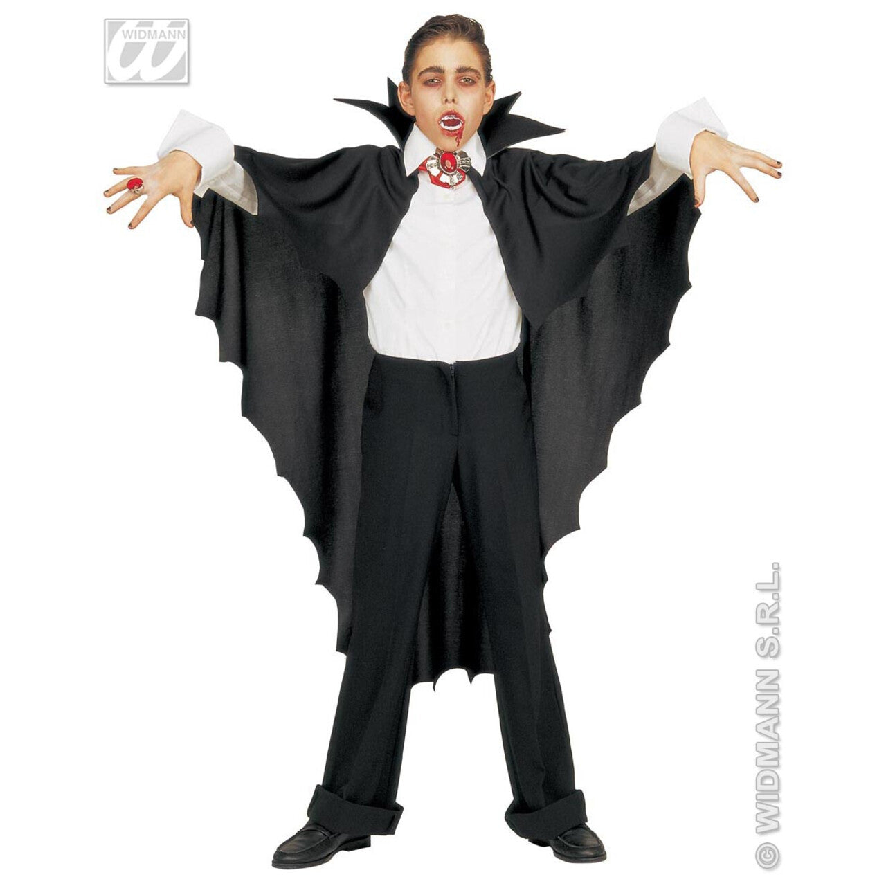 Op deze afbeelding zie je een Accessoires, van het merk Widmann. Cape Vampier Met Kraag Kostuum