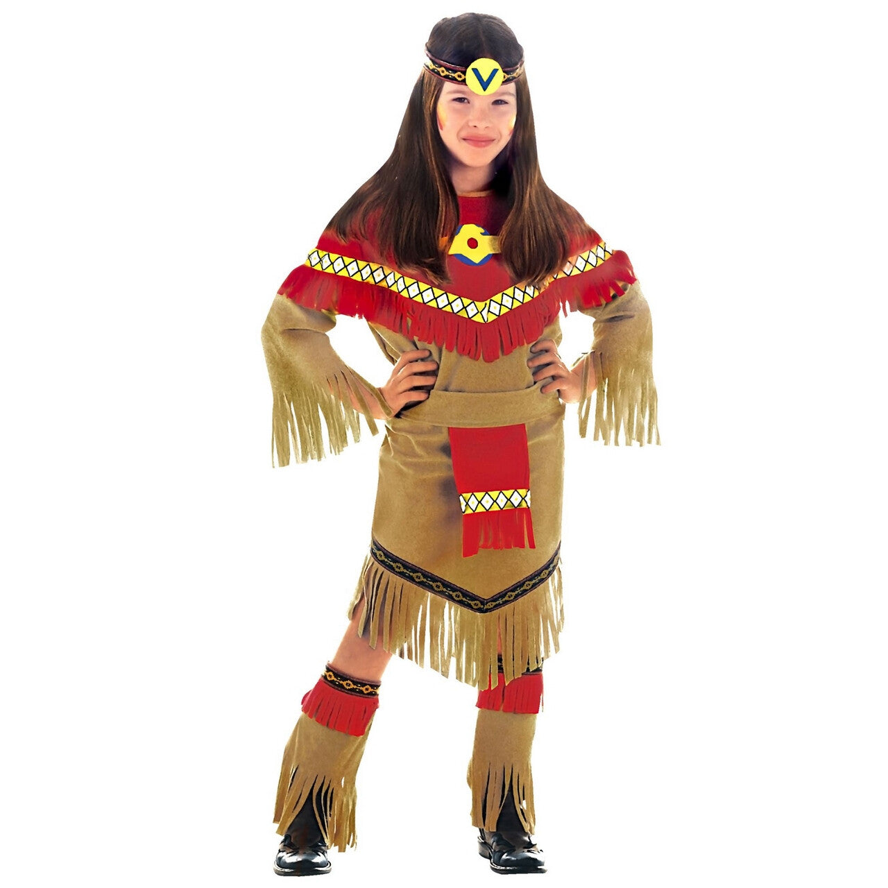 Op deze afbeelding zie je een Kostuums, van het merk Widmann. Chief Indiaanse Ray Of Moonlight Kostuum Meisje