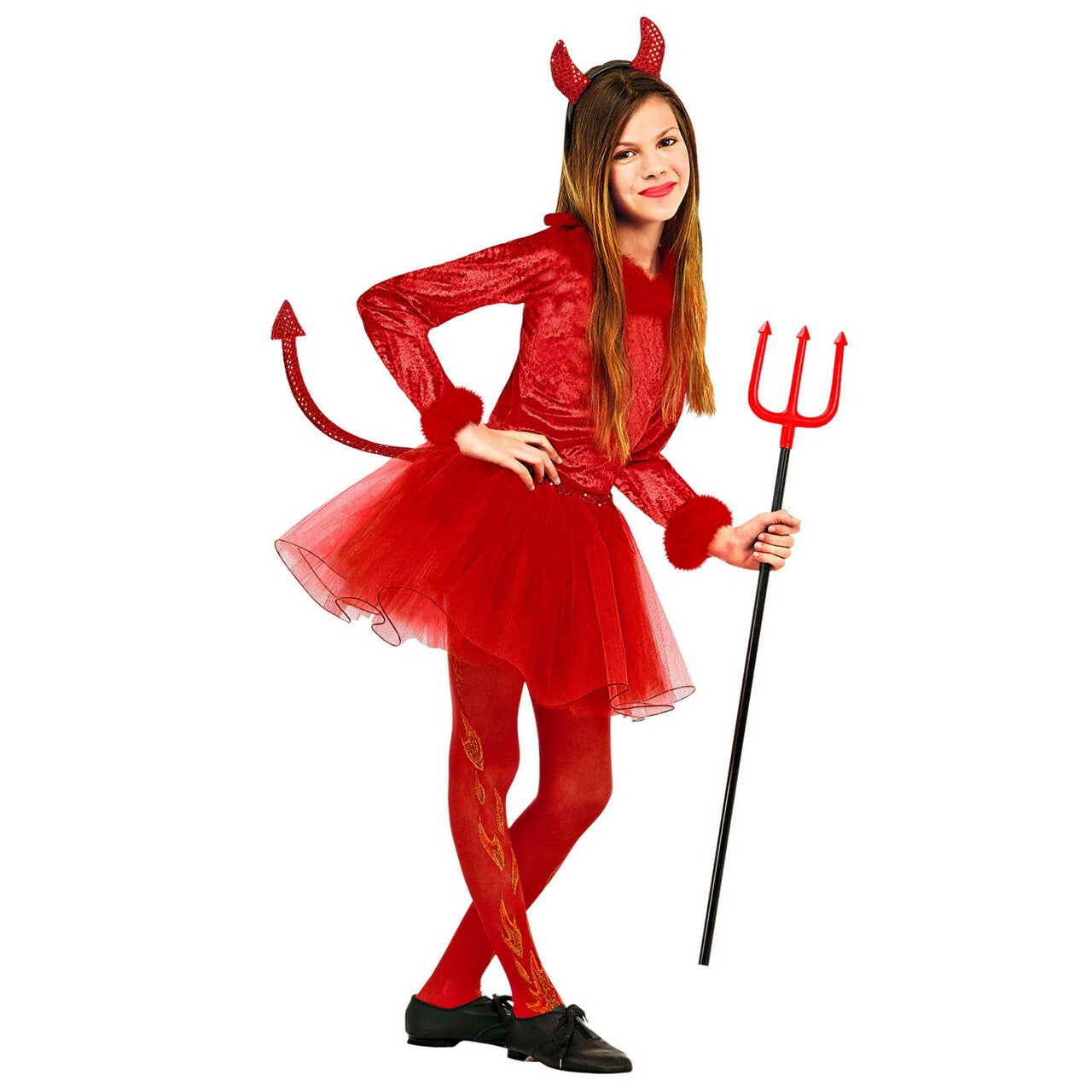 Op deze afbeelding zie je een Kostuums, van het merk Widmann. Duivels Meisje Dancing Devil Kostuum