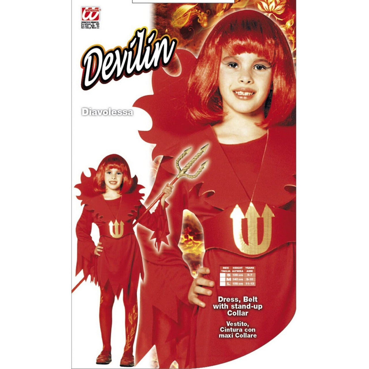 Op deze afbeelding zie je een Kostuums, van het merk Widmann. Kleine Duivelin Red Devil Kostuum Meisje