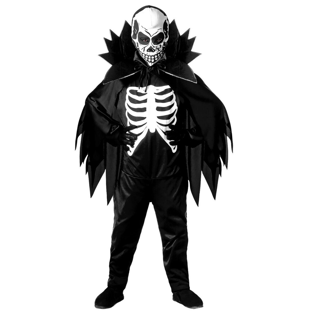 Op deze afbeelding zie je een Kostuums, van het merk Widmann. Scary Skeleton Sir Skeleton Kostuum Jongen