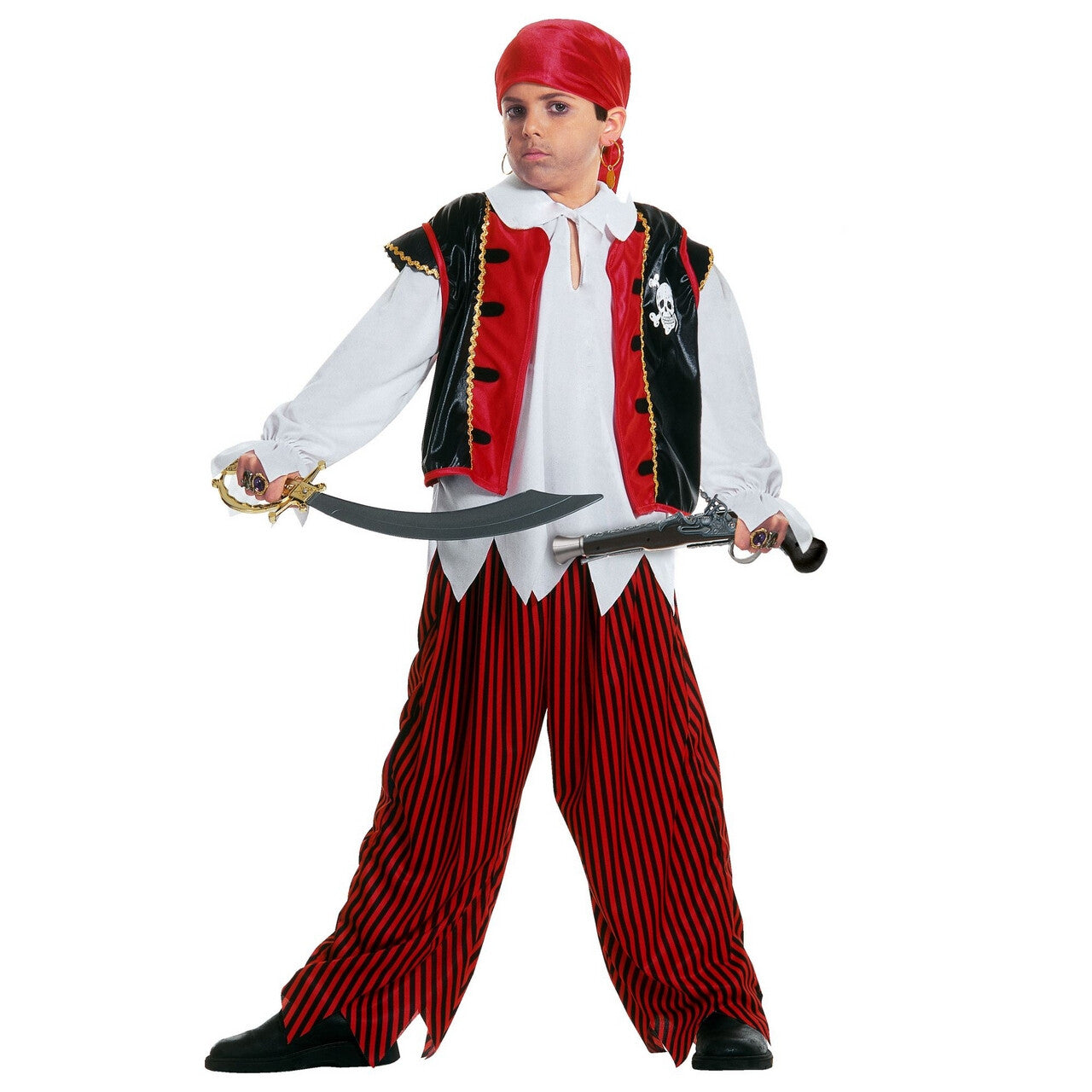 Op deze afbeelding zie je een Kostuums, van het merk Widmann. Piraat Schateiland Pistolero Kostuum Jongen