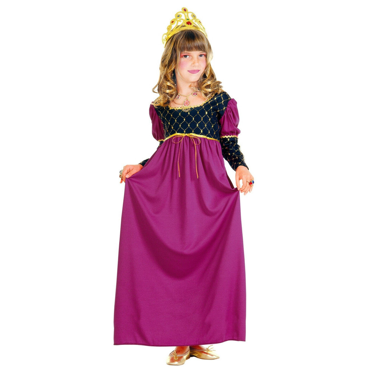 Op deze afbeelding zie je een Kostuums, van het merk Widmann. Klein Koningin Prinses Lucia Kostuum Meisje