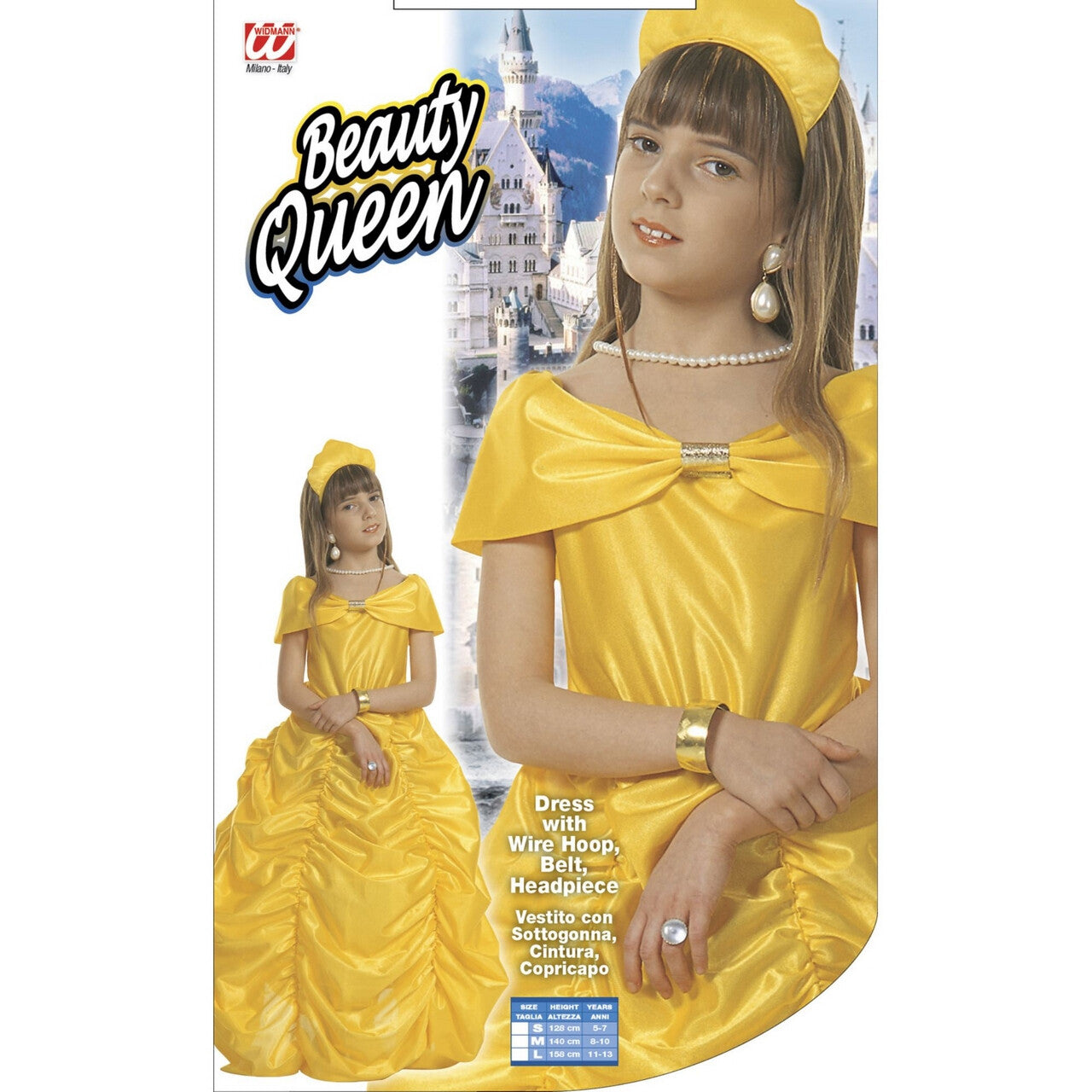 Op deze afbeelding zie je een Kostuums, van het merk Widmann. Royal Beauty Queen Kostuum Meisje