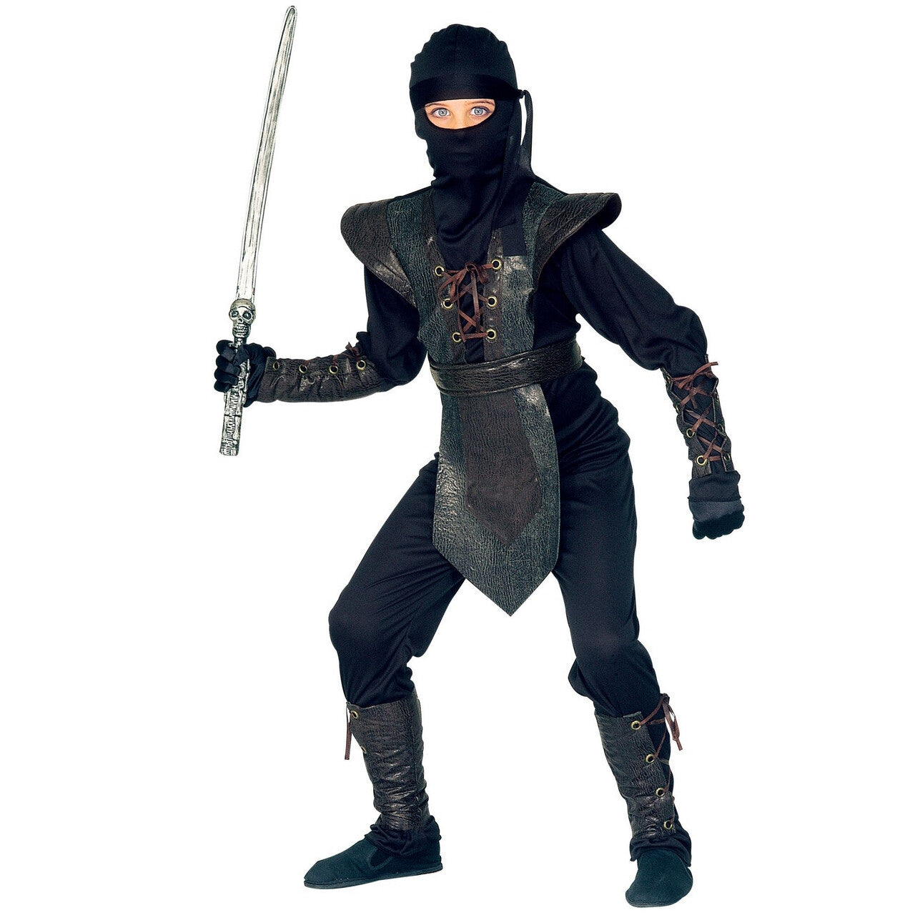 Op deze afbeelding zie je een Kostuums, van het merk Widmann. Zwarte Ninja Assault Kostuum Jongen