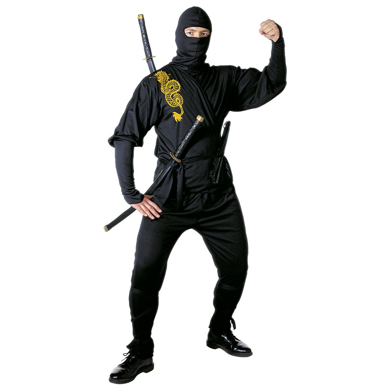 Op deze afbeelding zie je een Kostuums, van het merk Widmann. Ninja Golden Dragon Bruce Lee Kostuum Man