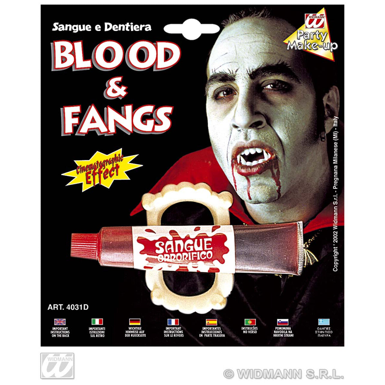 Op deze afbeelding zie je een Accessoires, van het merk Widmann. Tube Bloed Met Gebit
