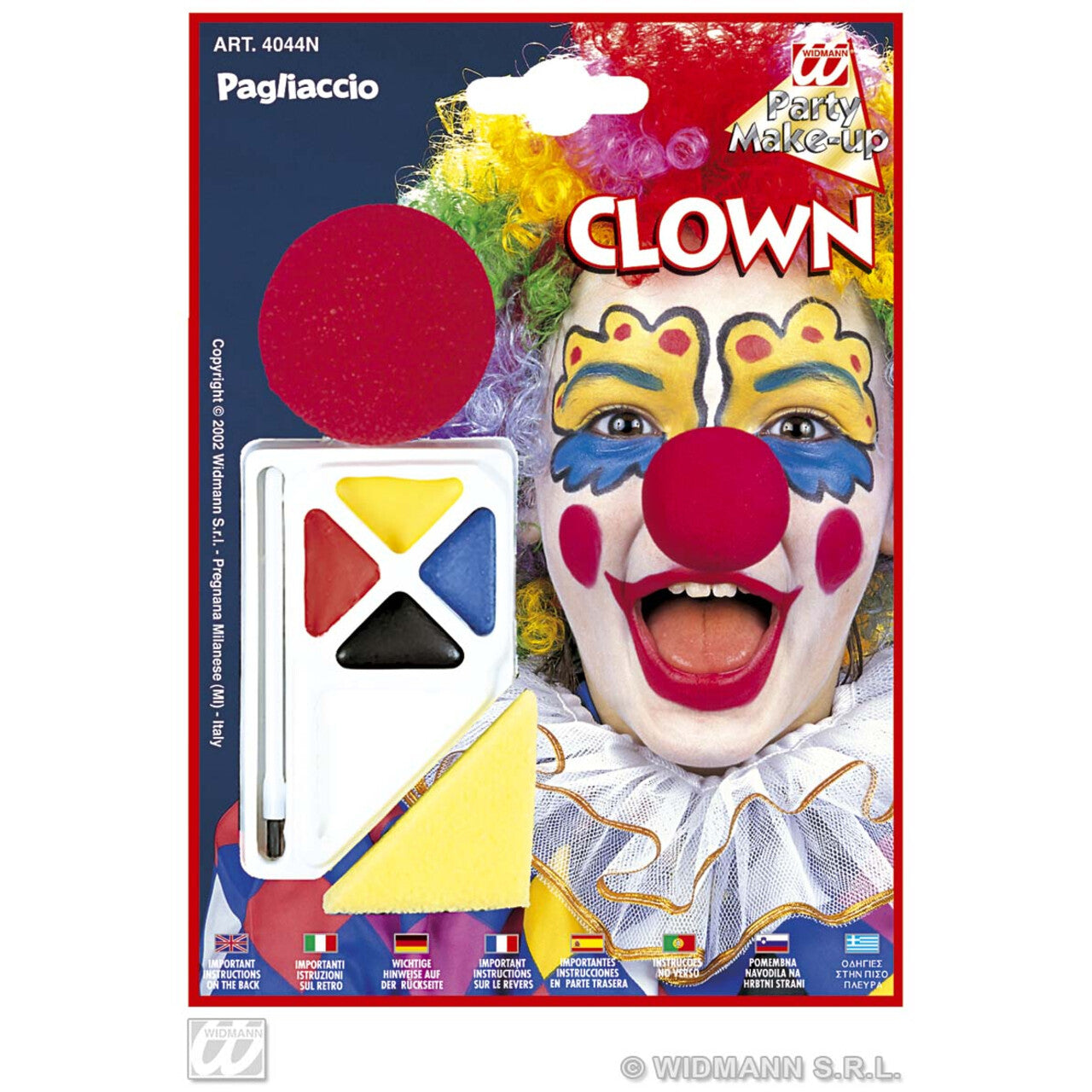 Op deze afbeelding zie je een Accessoires, van het merk Widmann. Make-Up Set Clown Met Neus