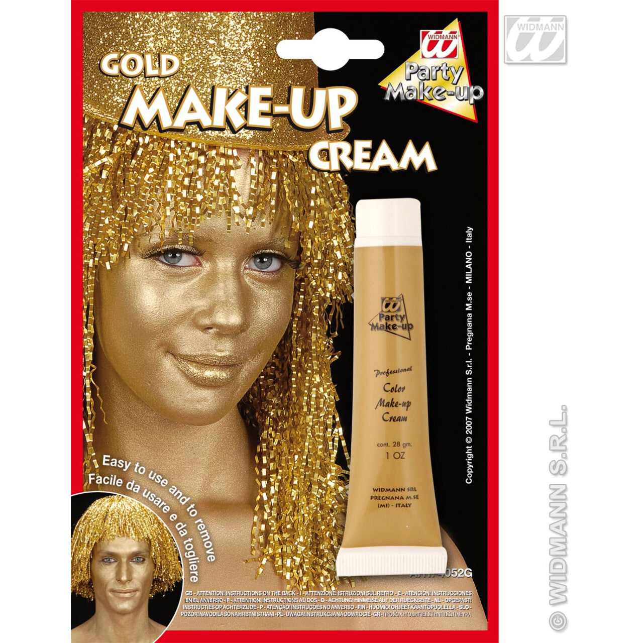 Op deze afbeelding zie je een Accessoires, van het merk Widmann. Tube Make-Up, Goud