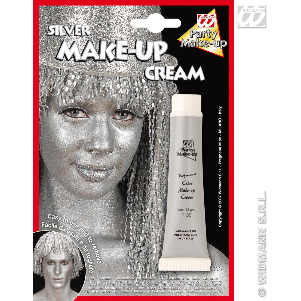 Op deze afbeelding zie je een Accessoires, van het merk Widmann. Tube Make-Up Zilver