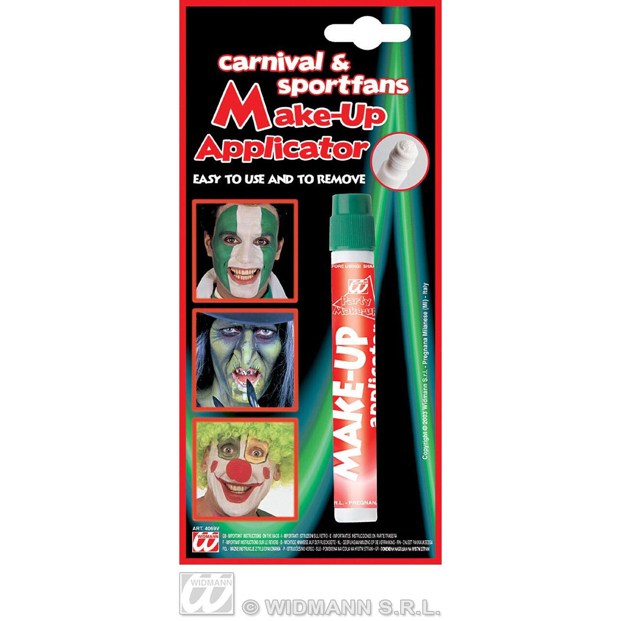 Op deze afbeelding zie je een Accessoires, van het merk Widmann. Sportfan Aanbrengstift, Groen