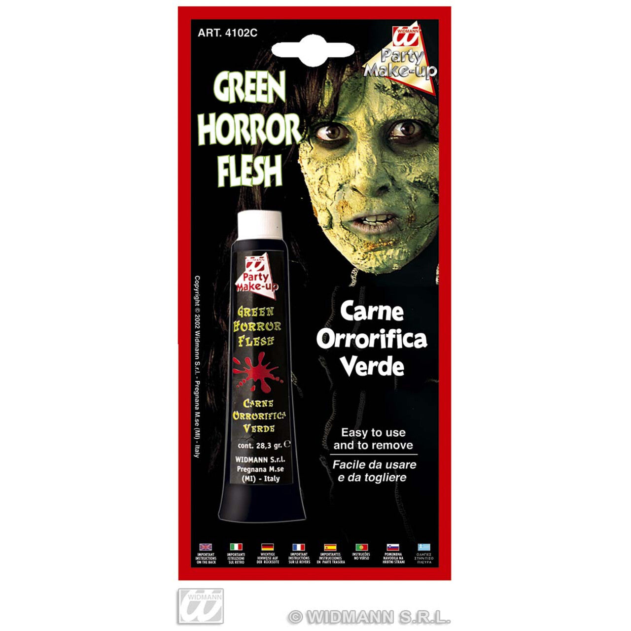 Op deze afbeelding zie je een Accessoires, van het merk Widmann. Tube Groen Horror Vlees