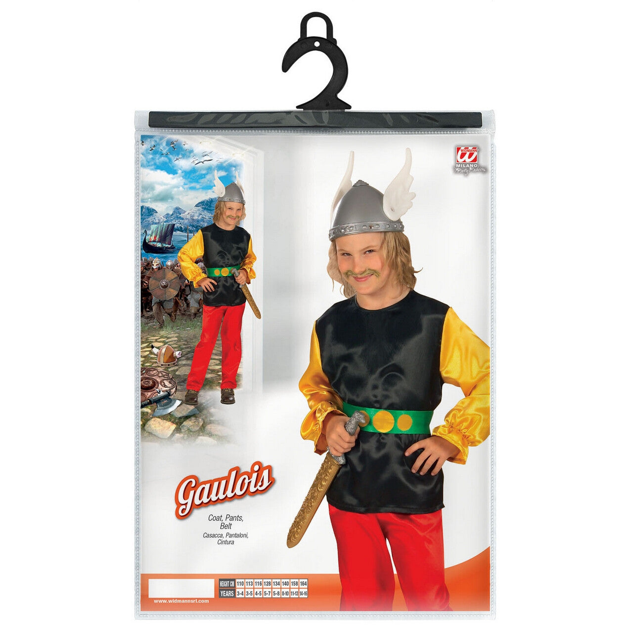 Op deze afbeelding zie je een Kostuums, van het merk Widmann. Asterix Kind De Gallier Kostuum Jongen