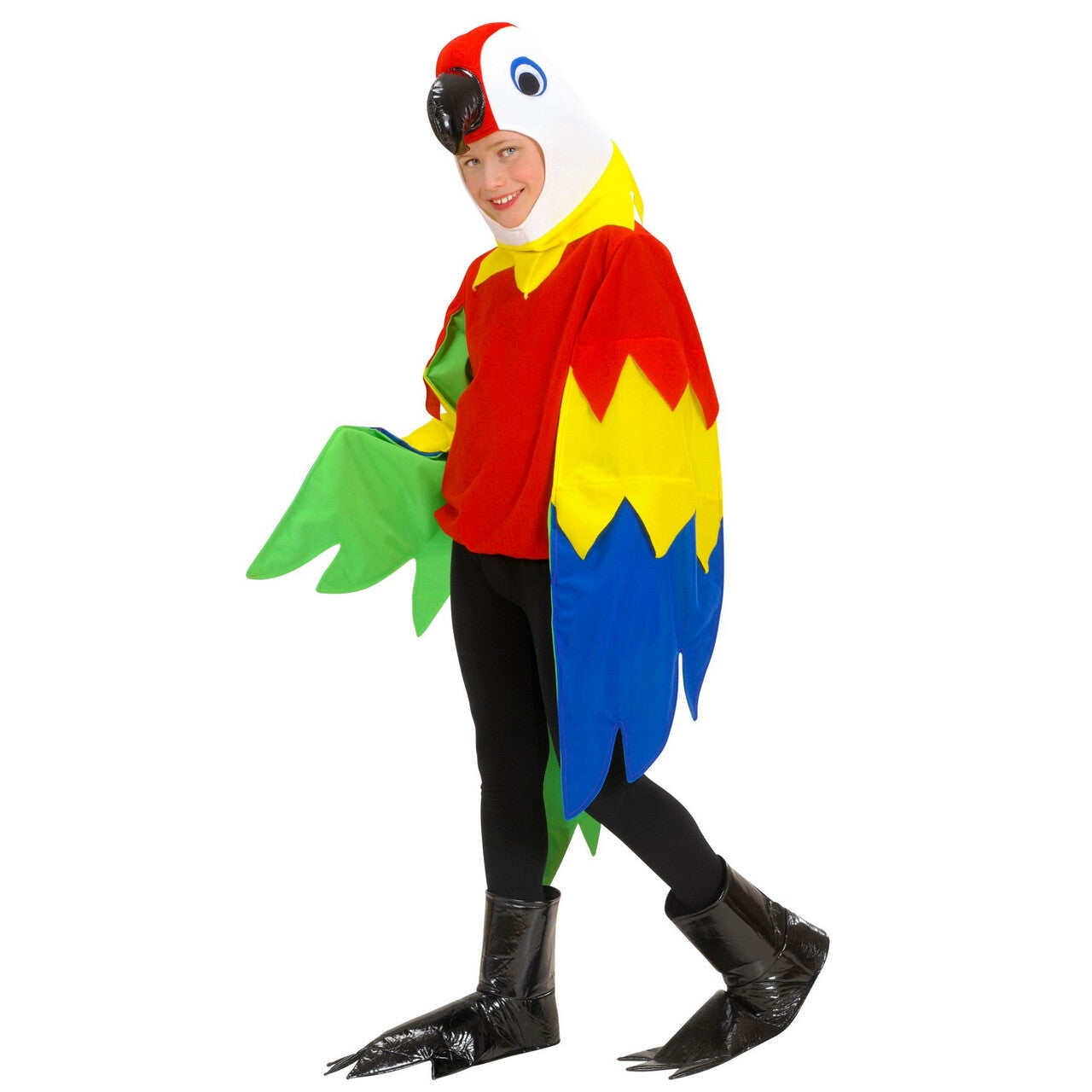 Op deze afbeelding zie je een Kostuums, van het merk Widmann. Vrolijke Papegaai Kind Kostuum Jongen