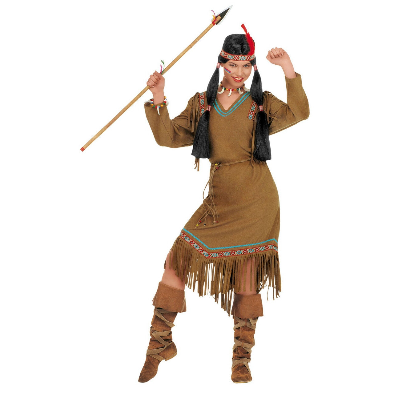 Op deze afbeelding zie je een Kostuums, van het merk Widmann. Indiaanse Cheyenne Kostuum Vrouw